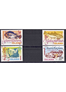 ISLANDA francobolli serie completa Pesci Unificato 839/42 Nuovi